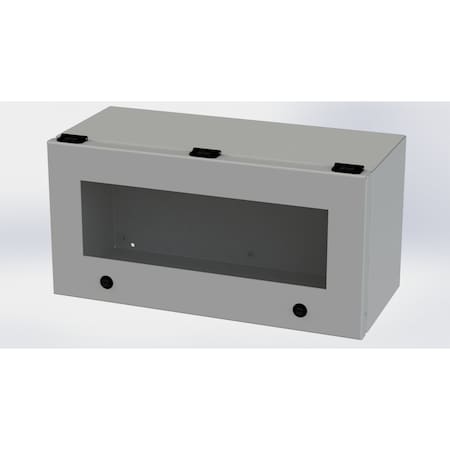 Saginaw Control & Engineering 1/4 Turn Latch Electrical Enclosures, 9 in H, 8 in D, 18 in W, NEMA 3R, 4, 12, 13, Carbon Steel SCE-L9188ELJW